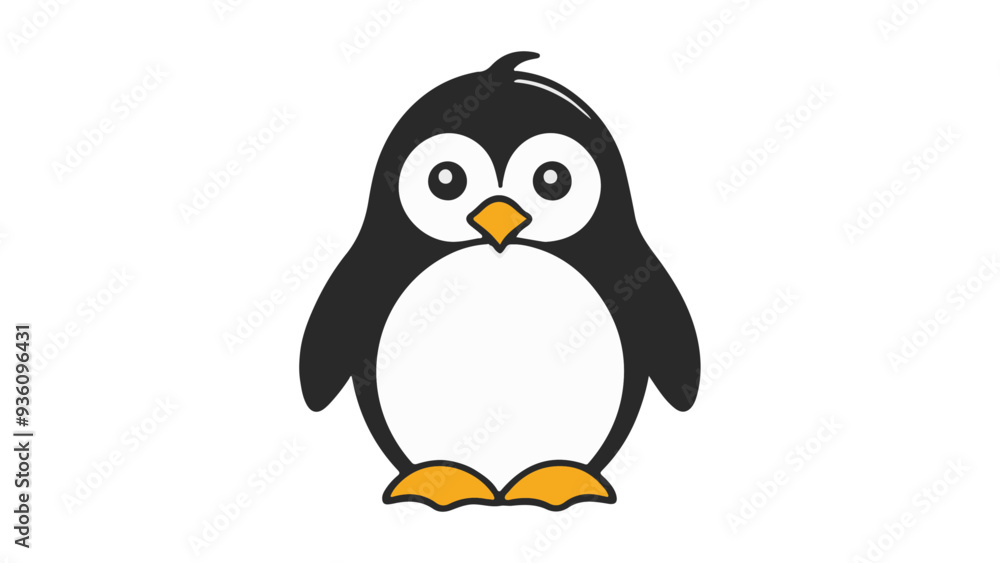 penguin on a white background penguin on a white background