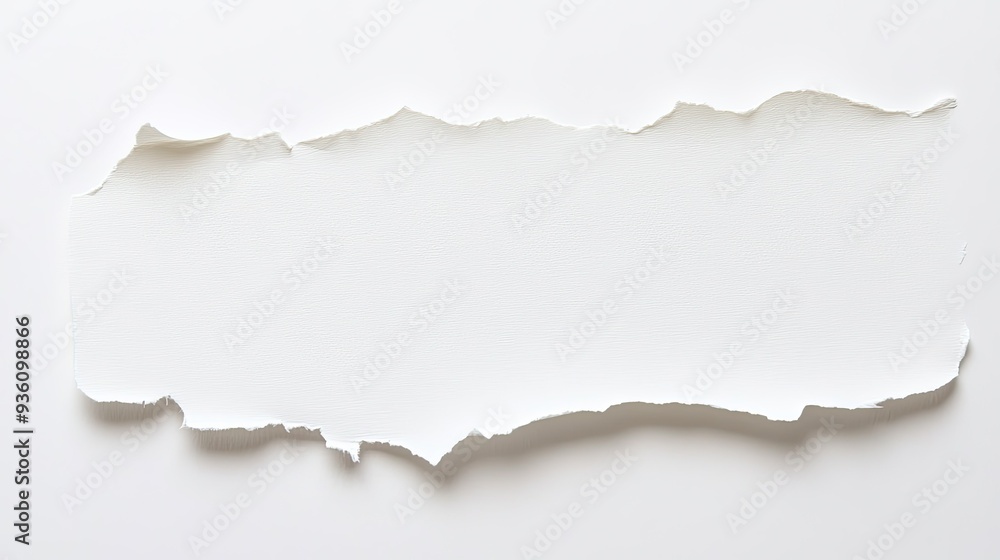 A piece of white paper with a torn edge, offering a blank space for copy or design elements. A piece of white paper with a torn edge, offering a blank space for copy or design elements.