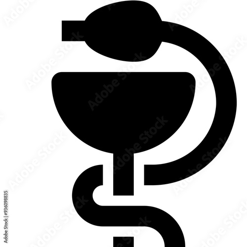 caduceus black solid icon