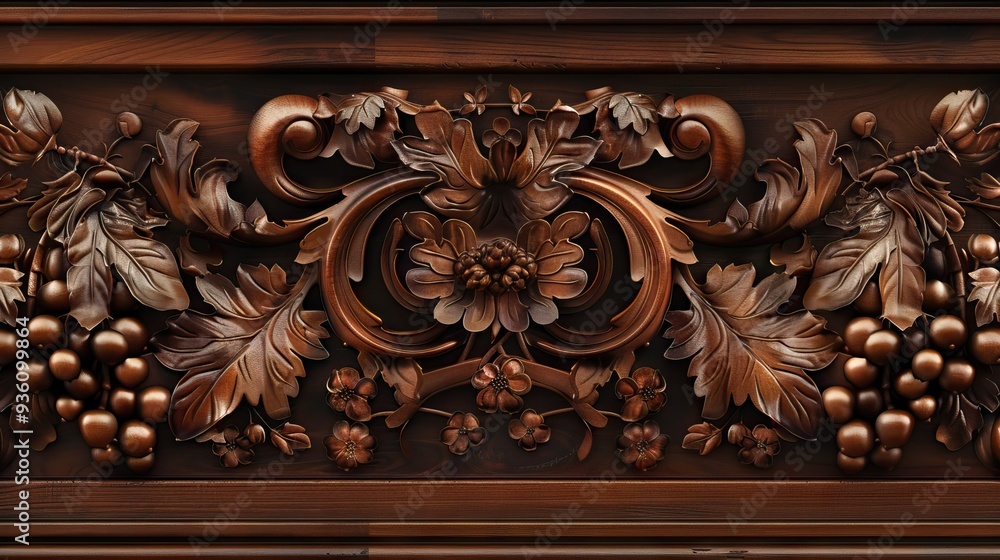 Luxurious classic handmade furniture, carved elements. Barocco, rococo, vintage style. AI generated illustration Luxurious classic handmade furniture, carved elements. Barocco, rococo, vintage style. AI generated illustration