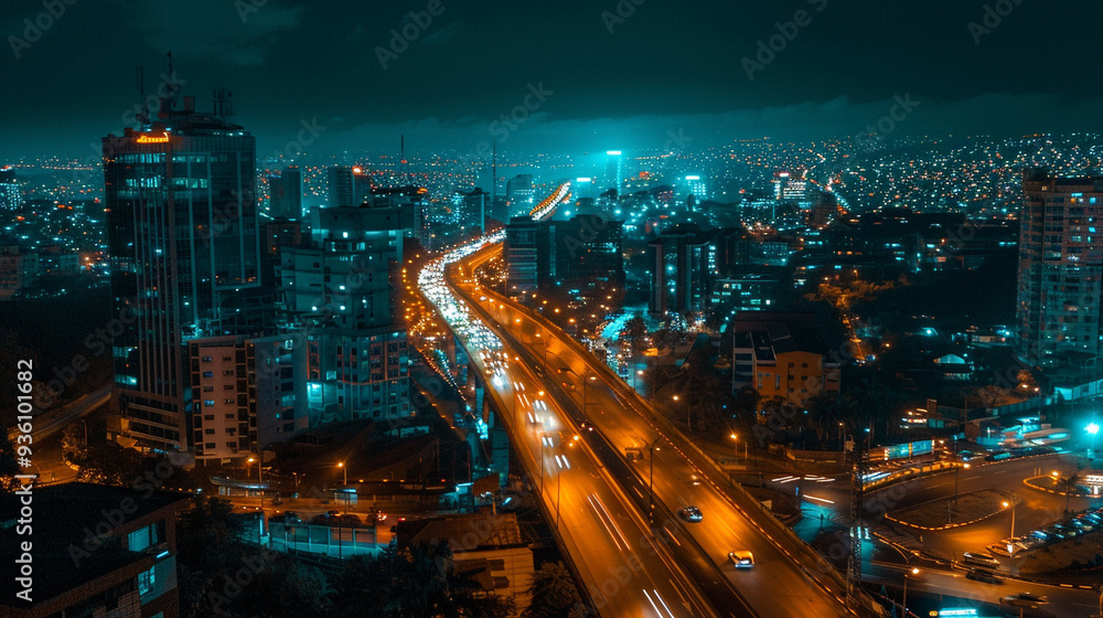 Obraz premium 展望台から見た夜景