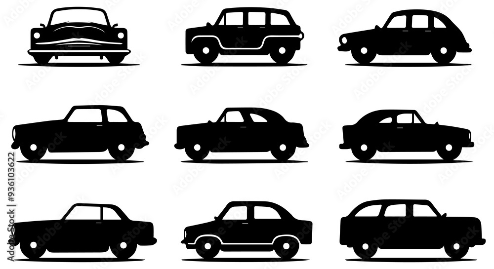 black silhouette car bundle black silhouette car bundle
