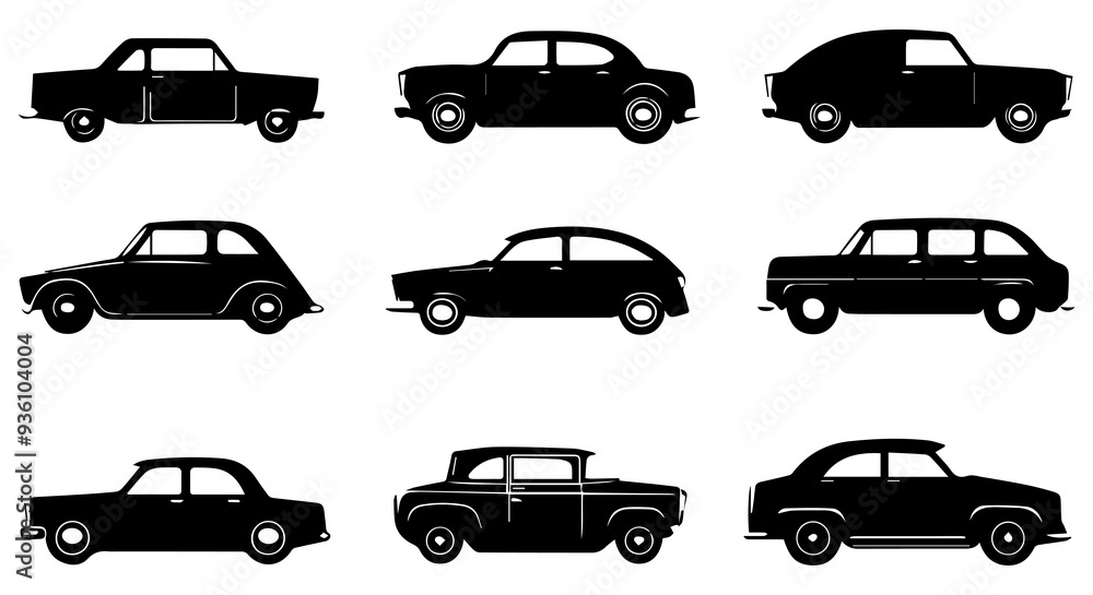 black silhouette car vector bundle black silhouette car vector bundle