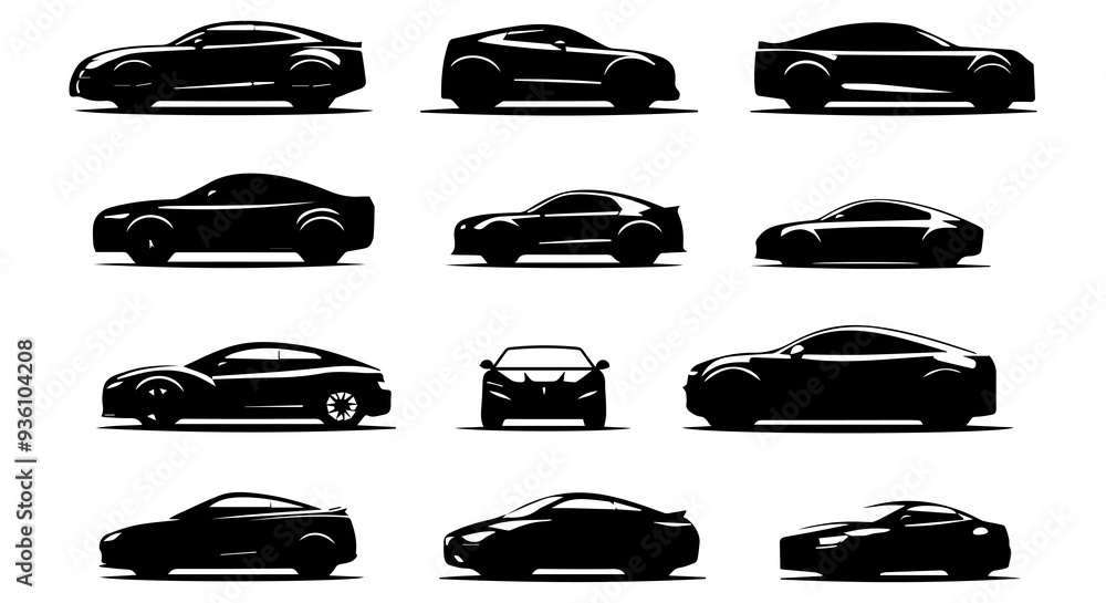black silhouette car vector bundle black silhouette car vector bundle