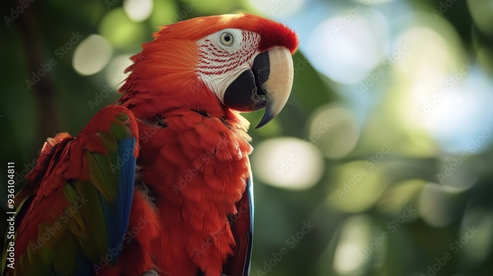 Scarlet Macaw in Tropical Foliage Scarlet Macaw in Tropical Foliage