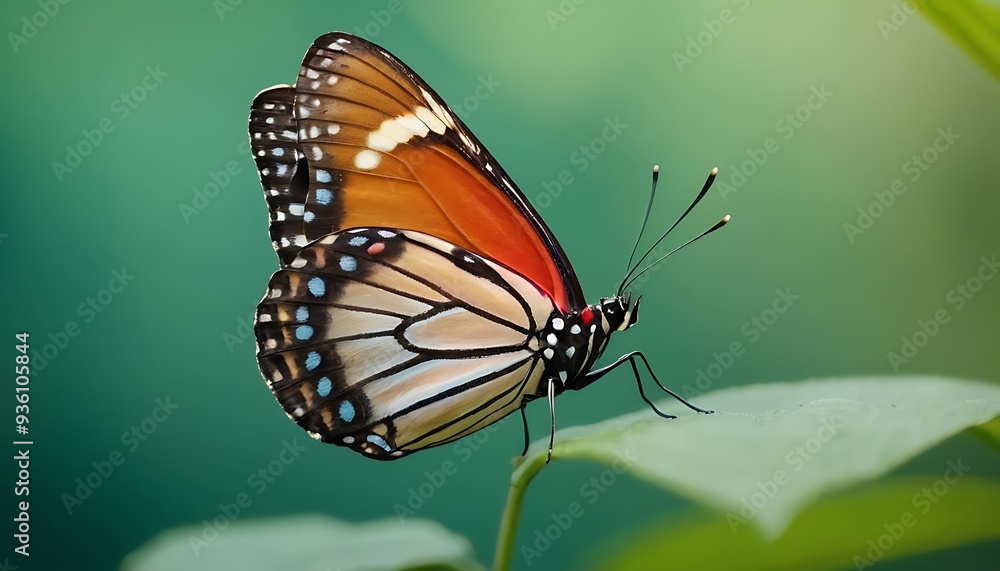 Naklejka premium butterfly on a yellow background8