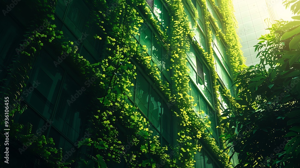 Fototapeta premium Architecture nature plant green. 8k