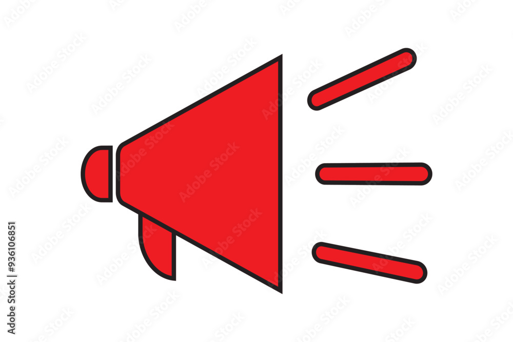 custom made wallpaper toronto digitalMegaphone icon vector illustration. Loudspeaker sign and symbol