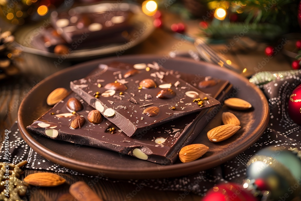 Dark Chocolate Bar with Almonds Dark Chocolate Bar with Almonds