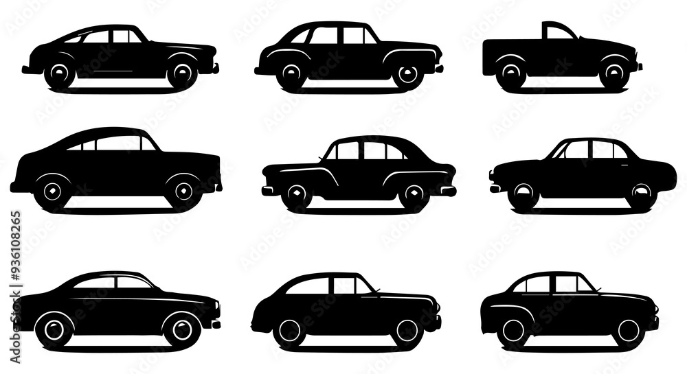 black silhouette car vector bundle black silhouette car vector bundle