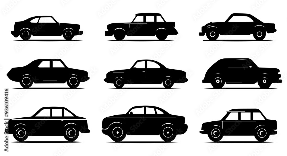 black silhouette car vector black silhouette car vector