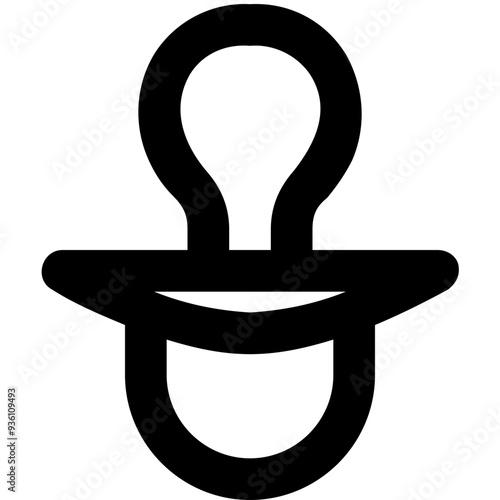 pacifier black outline icon
