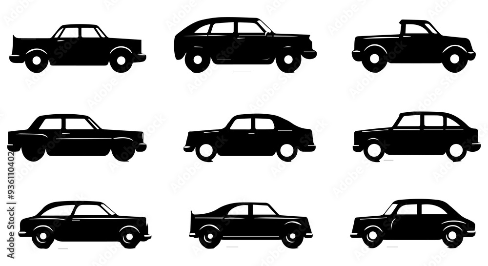 black silhouette car vector black silhouette car vector