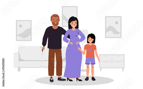 Family enjoying a joyful moment together in their cozy living room during a sunny afternoon