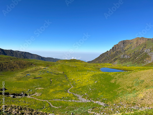 Thullekh view in Lamjung near Kori | Trekking in Nepal photo