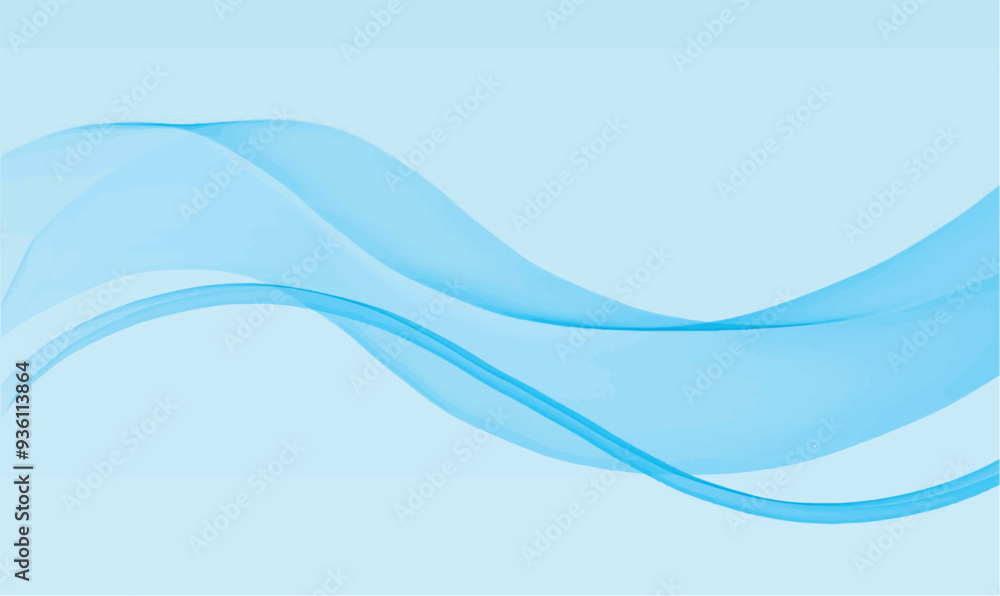 Blue wave gradient effect decoration, rhythmic background material Blue wave gradient effect decoration, rhythmic background material