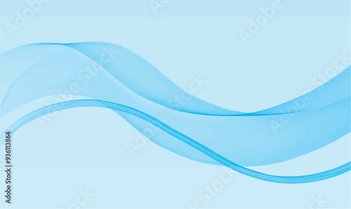 Blue wave gradient effect decoration, rhythmic background material