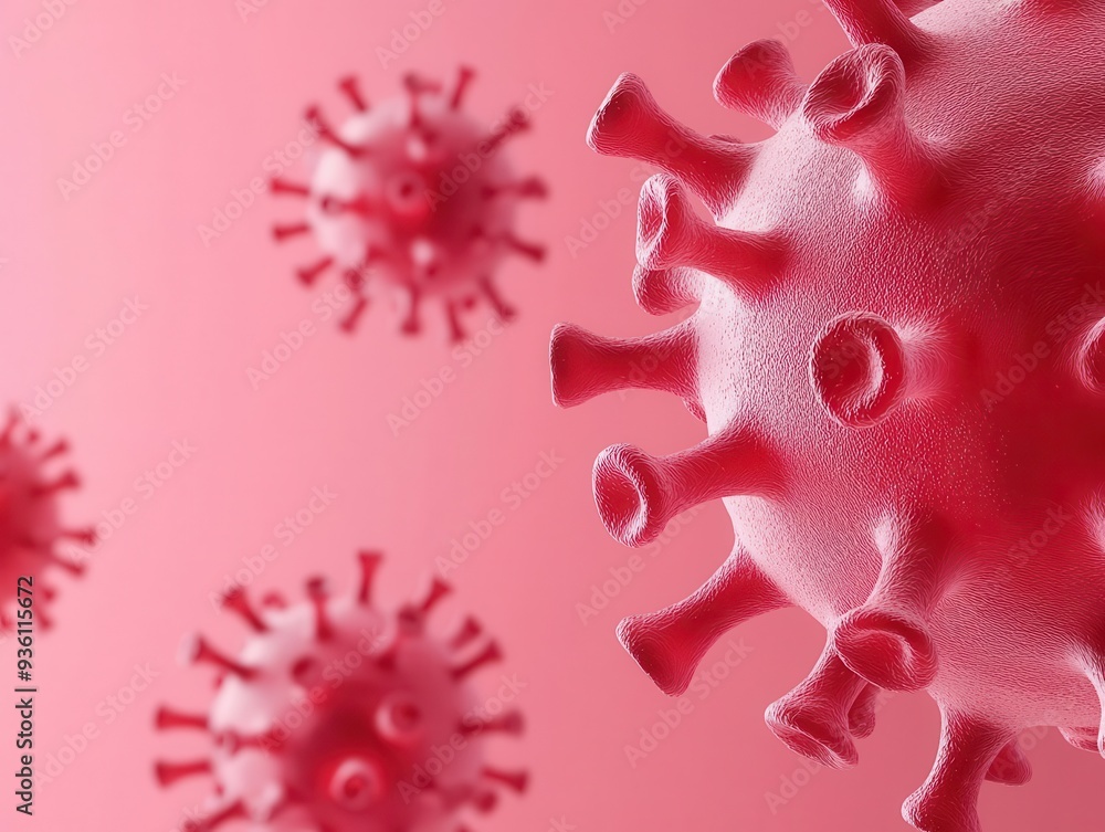 Naklejka premium Virus attacking human immune system, defense response, 3D illustration