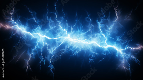 Lightning Flash and Thunder Sparks on Transparent