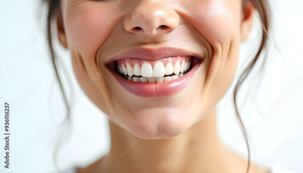 Close up photo of a woman smiling. Teeth whitening and health concept. woman smiling teeth Close up photo of a woman smiling. Teeth whitening and health concept. woman smiling teeth