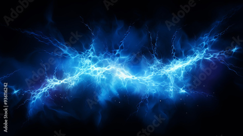 Lightning Flash and Thunder Sparks on Transparent