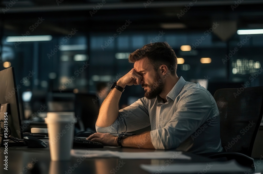 Office workers under stress, labor dynamics, modern workforce challenges Office workers under stress, labor dynamics, modern workforce challenges