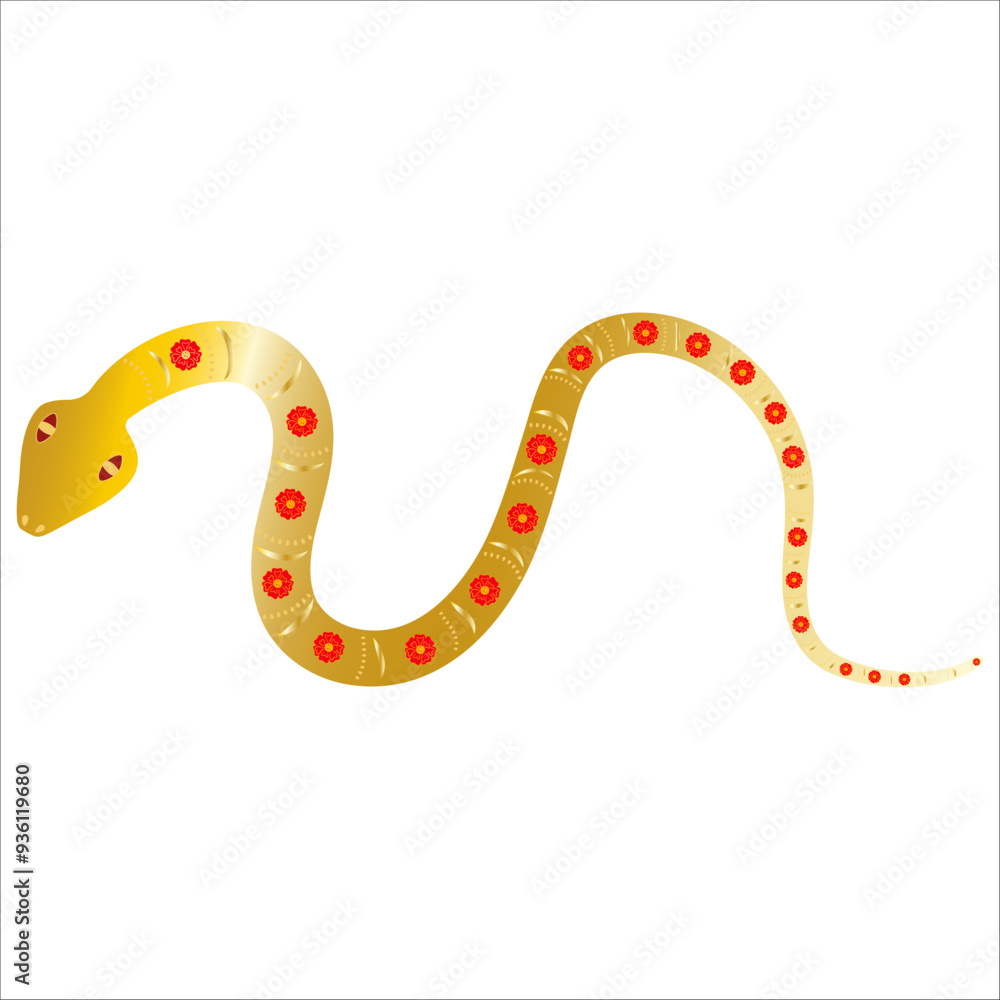 Naklejka premium Chinese 2025 New Year Zodiac Asia Snake