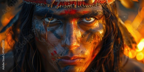 Native American Warrior Portrait