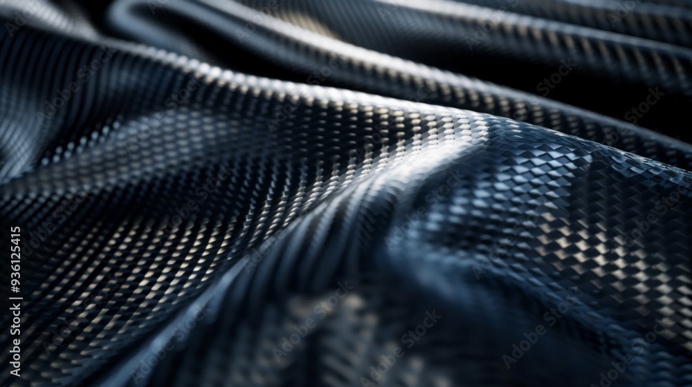 The close-up showcases a mesmerizing carbon fiber texture, emphasizing its intricate weave and reflective surface that captures the surrounding light beautifully The close-up showcases a mesmerizing carbon fiber texture, emphasizing its intricate weave and reflective surface that captures the surrounding light beautifully