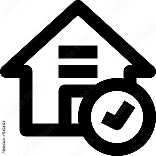 verify black outline icon