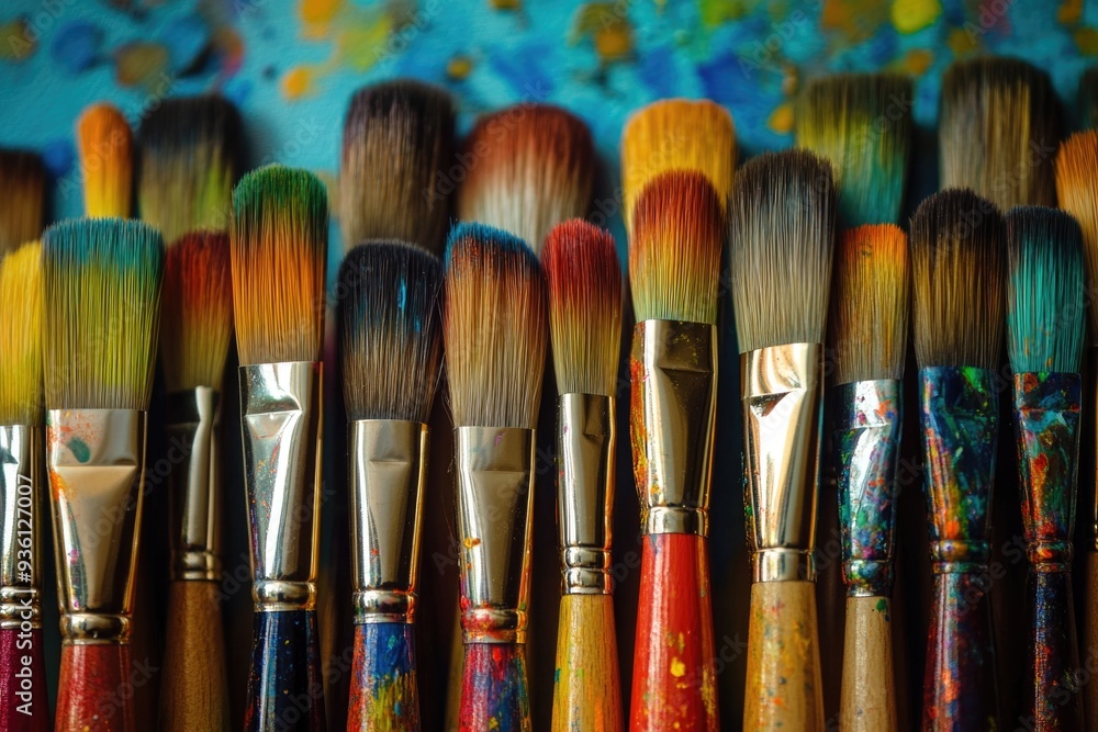 Fototapeta premium Paintbrushes Close Up