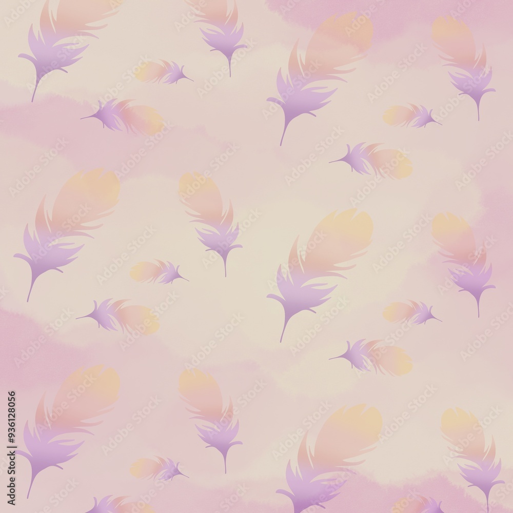 Colorful feather pattern background Colorful feather pattern background