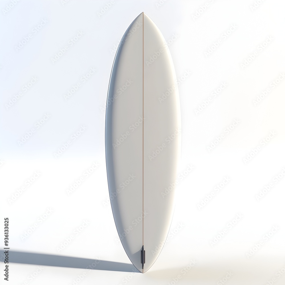 3D Animation of a Surfboard Isolated on White Background 3D Animation of a Surfboard Isolated on White Background