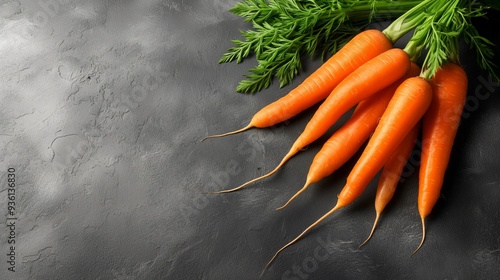 Fresh Carrots on Dark Background: A Still Life Photography