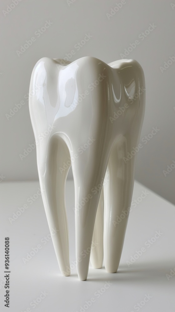 White Tooth Ceramic Sculpture - Modern Minimalist Art White Tooth Ceramic Sculpture - Modern Minimalist Art