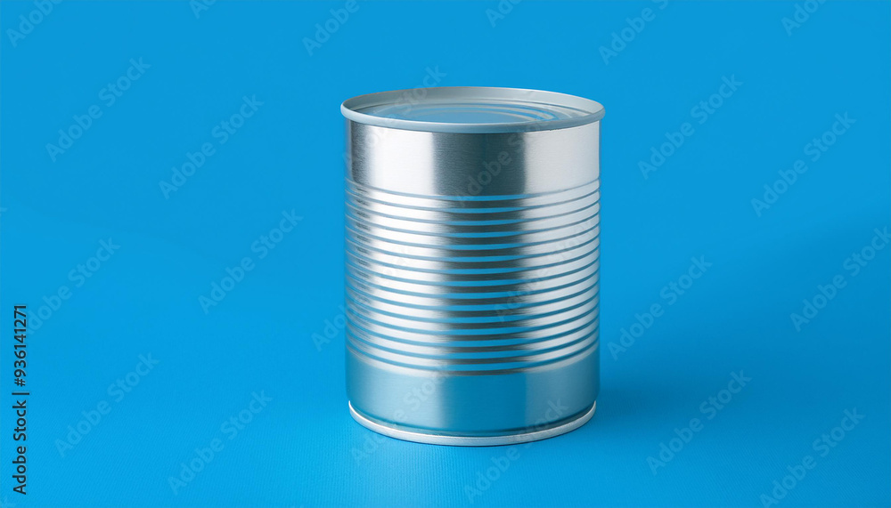 Aluminium can, tin container. Food preservation or canning container mock-up. Aluminium can, tin container. Food preservation or canning container mock-up.