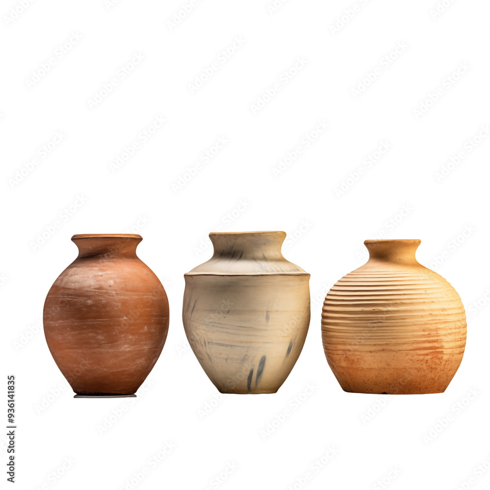 3 clay pots transparent background 3 clay pots transparent background