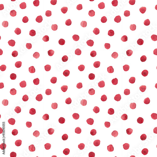 Abstract watercolor polka d...