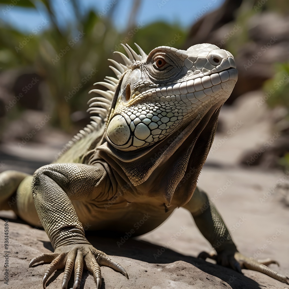 Obraz premium island land iguana