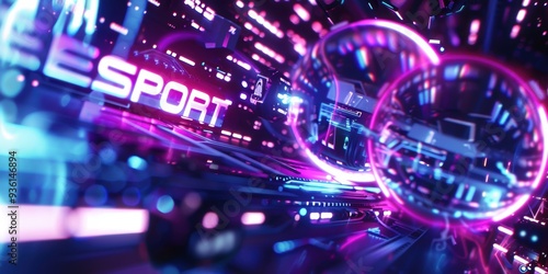 Futuristic Neon E-Sports Background