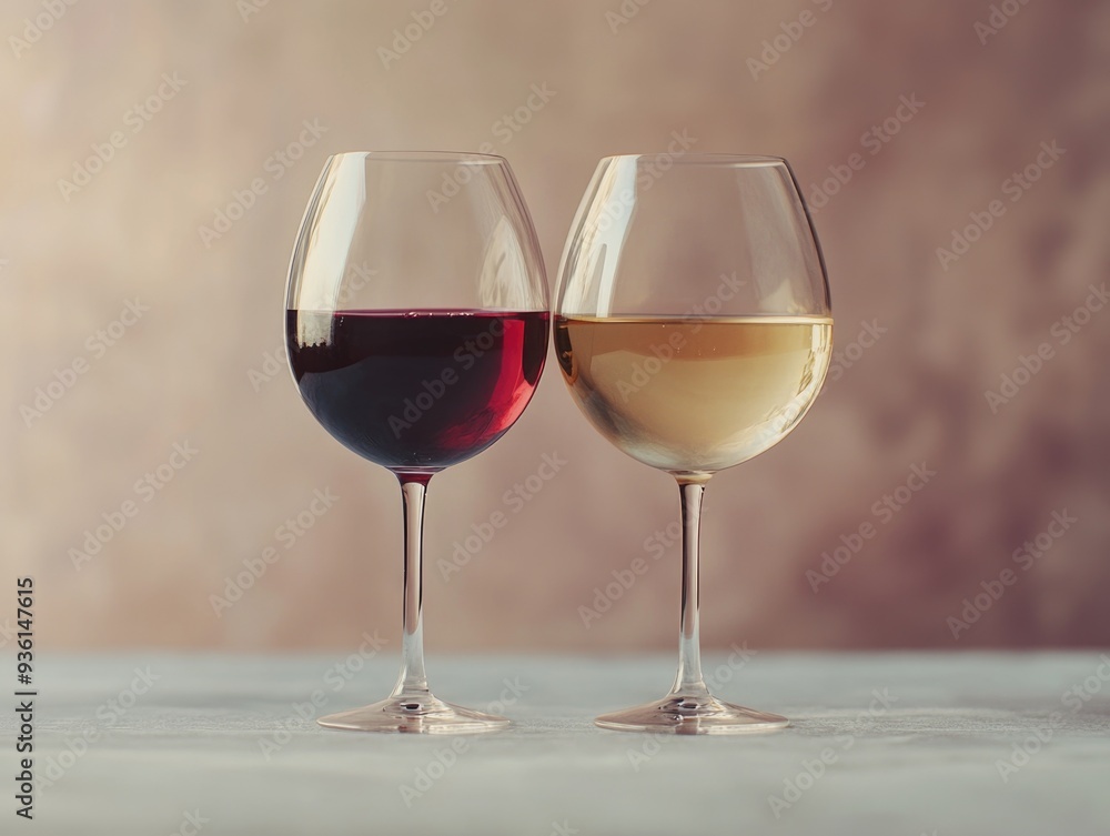 Wine Glasses on Table Wine Glasses on Table