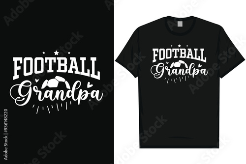 Football grandpa football playing typography tshirt design