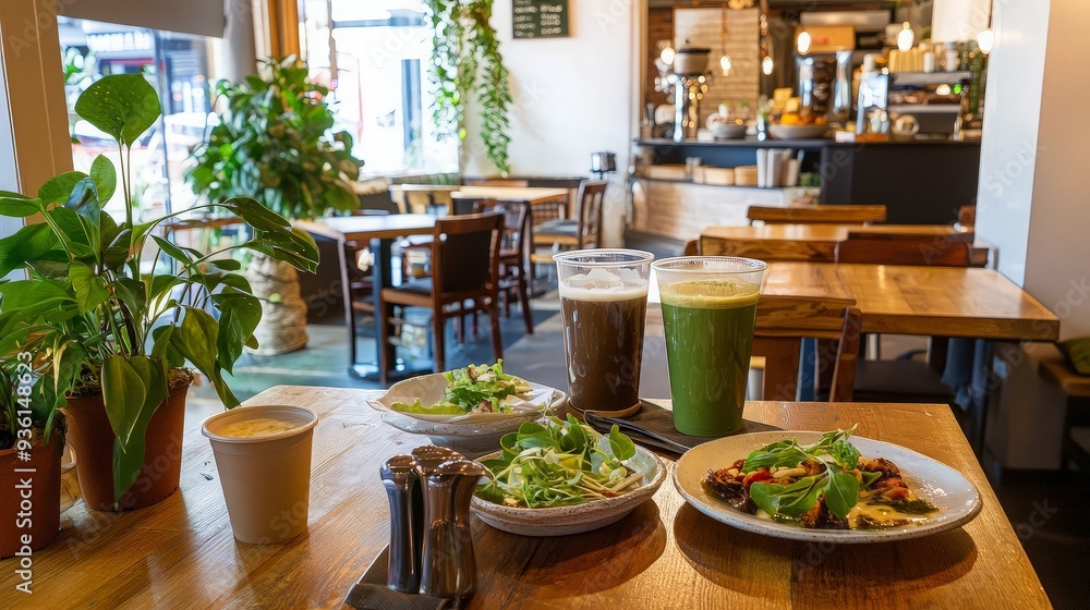 Healthy Brunch at a Cafe Healthy Brunch at a Cafe