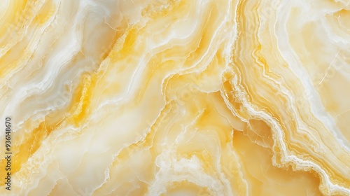 Wallpaper Mural A close-up of a smooth, yellow onyx marble Torontodigital.ca