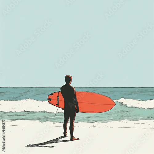 surfer on the beach