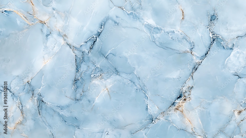 Close-up of light blue marble with intricate veins. Close-up of light blue marble with intricate veins.