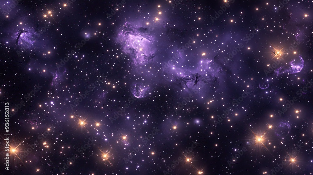 Fototapeta premium dark honey starfield, constellation Gemini, dark honey, dark purple, dark violet