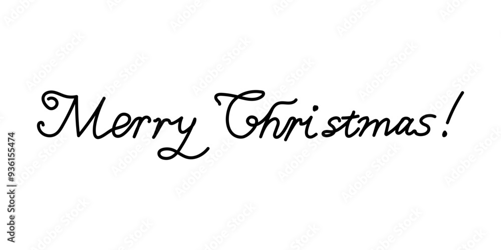 Handwritten Merry Christmas greeting on a plain background celebrating the holiday season Handwritten Merry Christmas greeting on a plain background celebrating the holiday season