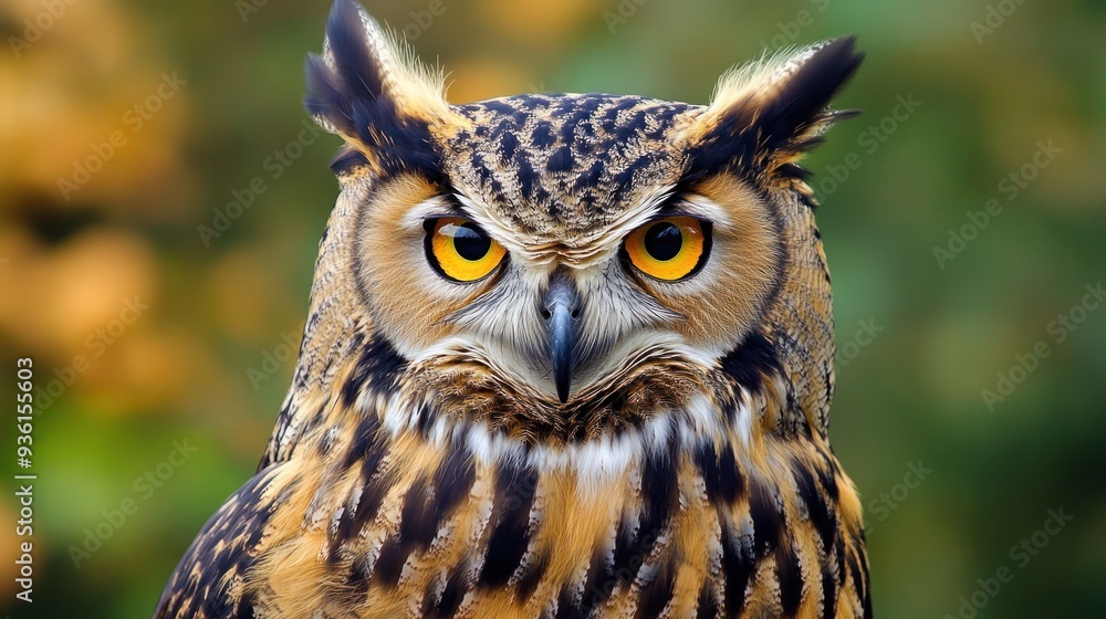 Close-up Portrait of a Majestic Eurasian Eagle Owl Close-up Portrait of a Majestic Eurasian Eagle Owl
