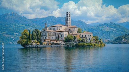 Novara Piedmont: Stunning San Giulio Island on Orta Lake in Italy